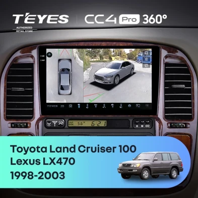 Штатная магнитола Teyes CC4 Pro 360 8/128 Toyota Land Cruiser 100 (1998-2003) F3