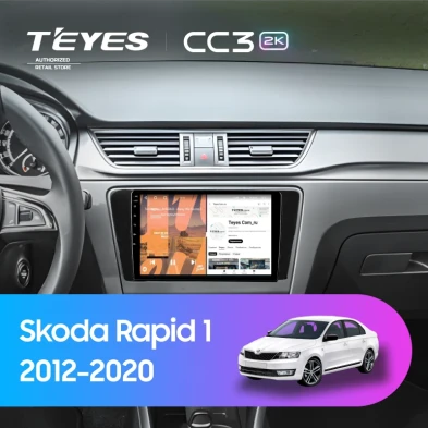 Штатная магнитола Teyes CC3 2K 4/64 Skoda Rapid 1 (2012-2020) F1