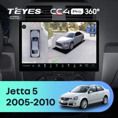 Штатная магнитола Teyes CC4 Pro 360 8/128 Volkswagen Jetta 5 (2005-2010) F2 (13")