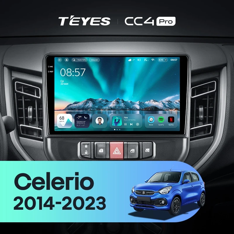 Штатная магнитола Teyes CC4 Pro 12/256 Suzuki Celerio (2014-2023)
