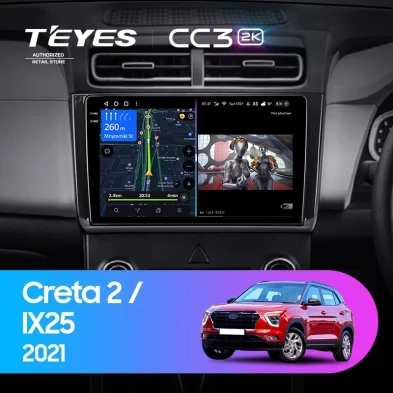 Штатная магнитола Teyes CC3 2K 4/32 Hyundai Creta 2 (2021-2022) (глянец) F2