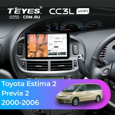 Штатная магнитола Teyes CC3L WiFi 2/32 Toyota Estima 2 (2000-2006) Правый руль