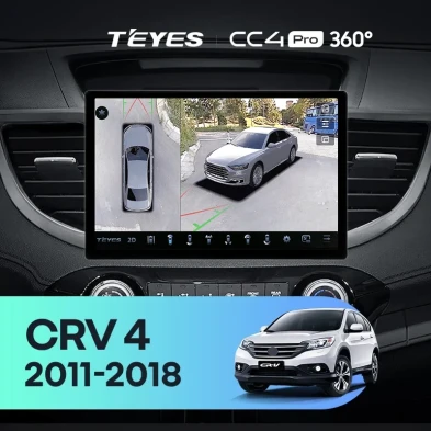 Штатная магнитола Teyes CC4 Pro 360 8/128 Honda CR-V 4 RM RE (2011-2018) Тип-B (11") 9 inch