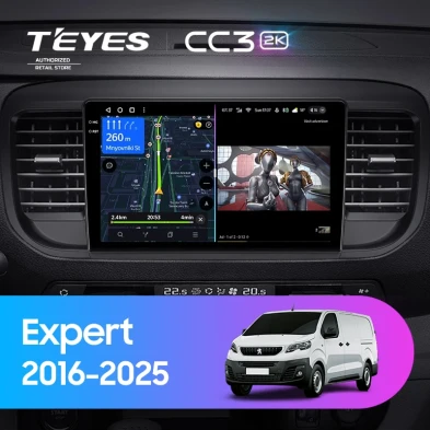 Штатная магнитола Teyes CC3 2K 4/64 Peugeot Expert (2016-2026)