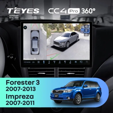 Штатная магнитола Teyes CC4 Pro 360 12/256 Subaru Impreza GH GE (2007-2013) (11")