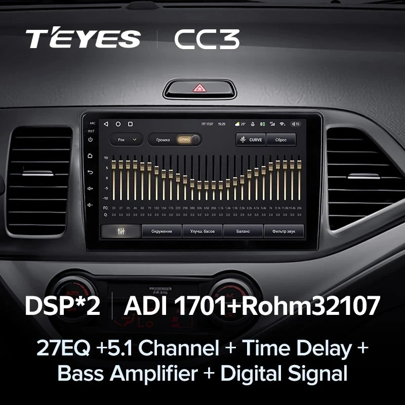 Штатная магнитола Teyes CC3 4/32 Kia Picanto (2011-2017)