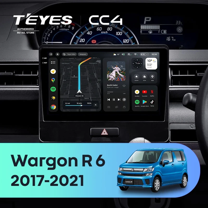 Штатная магнитола Teyes CC4 8/128 Suzuki Wagon R VI (2017-2021)