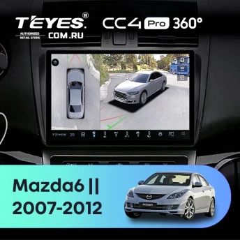 Штатная магнитола Teyes CC4 Pro 360 8/128 Mazda 6 GG (2002-2007) (11")