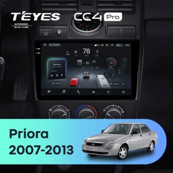 Штатная магнитола Teyes CC4 Pro 8/128 Lada Priora 1 (2007-2013) F2 (черная)