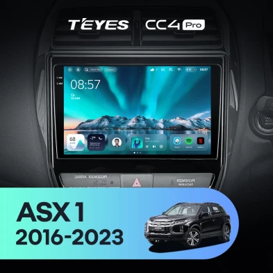 Штатная магнитола Teyes CC4 Pro 8/128 Mitsubishi ASX (2016-2026) Тип-A Правый руль