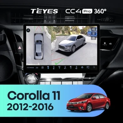 Штатная магнитола Teyes CC4 Pro 360 12/256 Toyota Corolla (2012-2016) Тип-B (13")