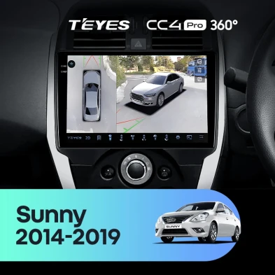 Штатная магнитола Teyes CC4 Pro 360 8/128 Nissan Sunny (2014-2019) F2 Правый руль