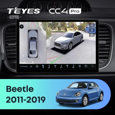 Штатная магнитола Teyes CC4 Pro 360 12/256 Volkswagen Beetle A5 (2011-2019) (13")