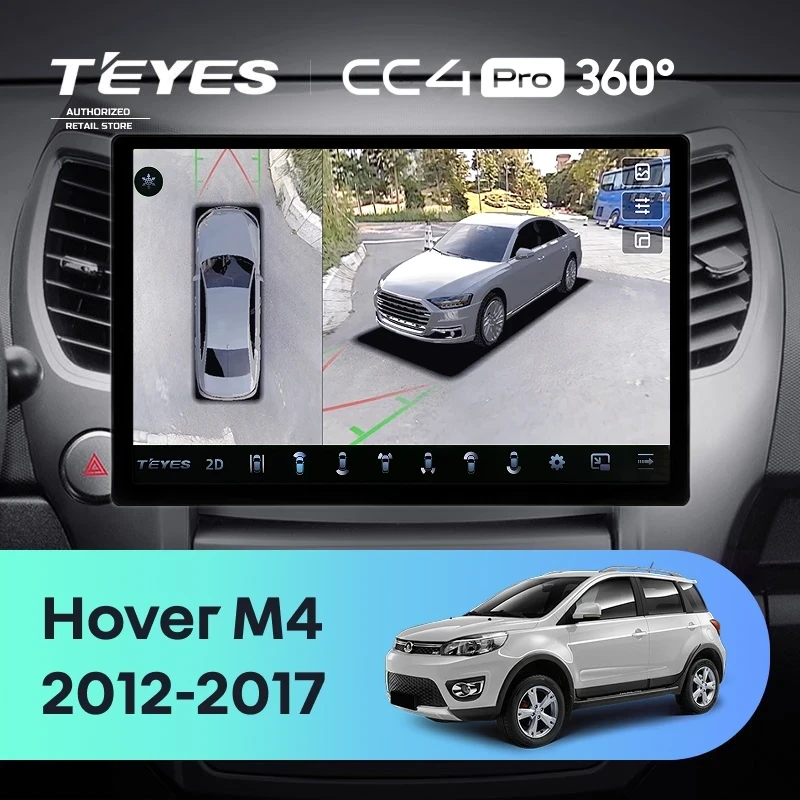 Штатная магнитола Teyes CC4 Pro 360 8/128 Great Wall Hover M4 (2012-2017) (13")