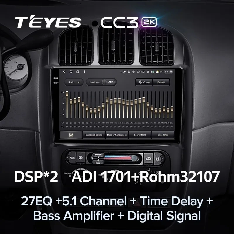 Штатная магнитола Teyes CC3 2K 4/32 Chrysler Voyager (2000-2007) Тип-B