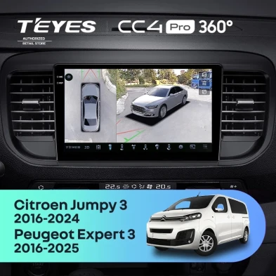 Штатная магнитола Teyes CC4 Pro 360 12/256 Citroen Jumpy 3 (2016-2024)