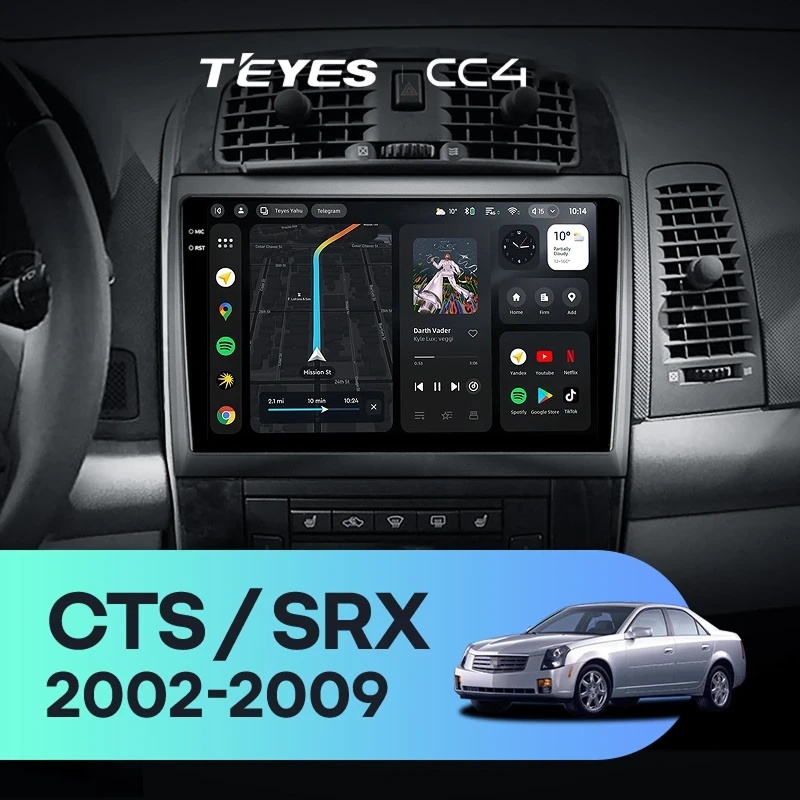 Штатная магнитола Teyes CC4 6/64 Cadillac CTS (2002-2007)